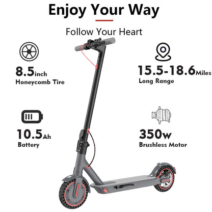 D8Pro Electric Scooter – Power, Speed & Style | 350W Motor, 10.5AH Battery, 30km/h Max Speed, 20-25km Range, Ideal for Young Commuters