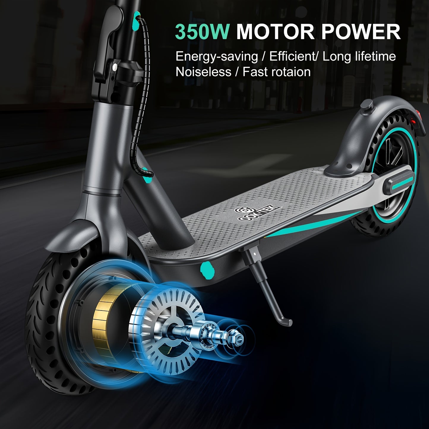 V8 Electric Scooter, 350W 10.5AH 30KM/H 8.5inch Honeycomb Tire, E Scooter For Adult