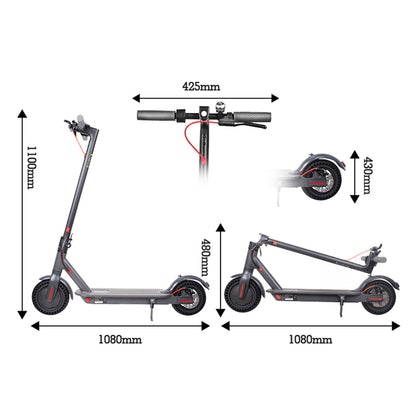 D8Pro Electric Scooter – Power, Speed & Style | 350W Motor, 10.5AH Battery, 30km/h Max Speed, 20-25km Range, Ideal for Young Commuters