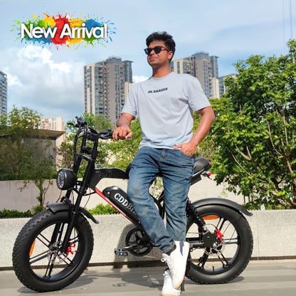 GT20 Electric Bike – 1000W Power, 50KM/H Speed, 20" Fat Tires for Thrilling Rides & 60KM Range