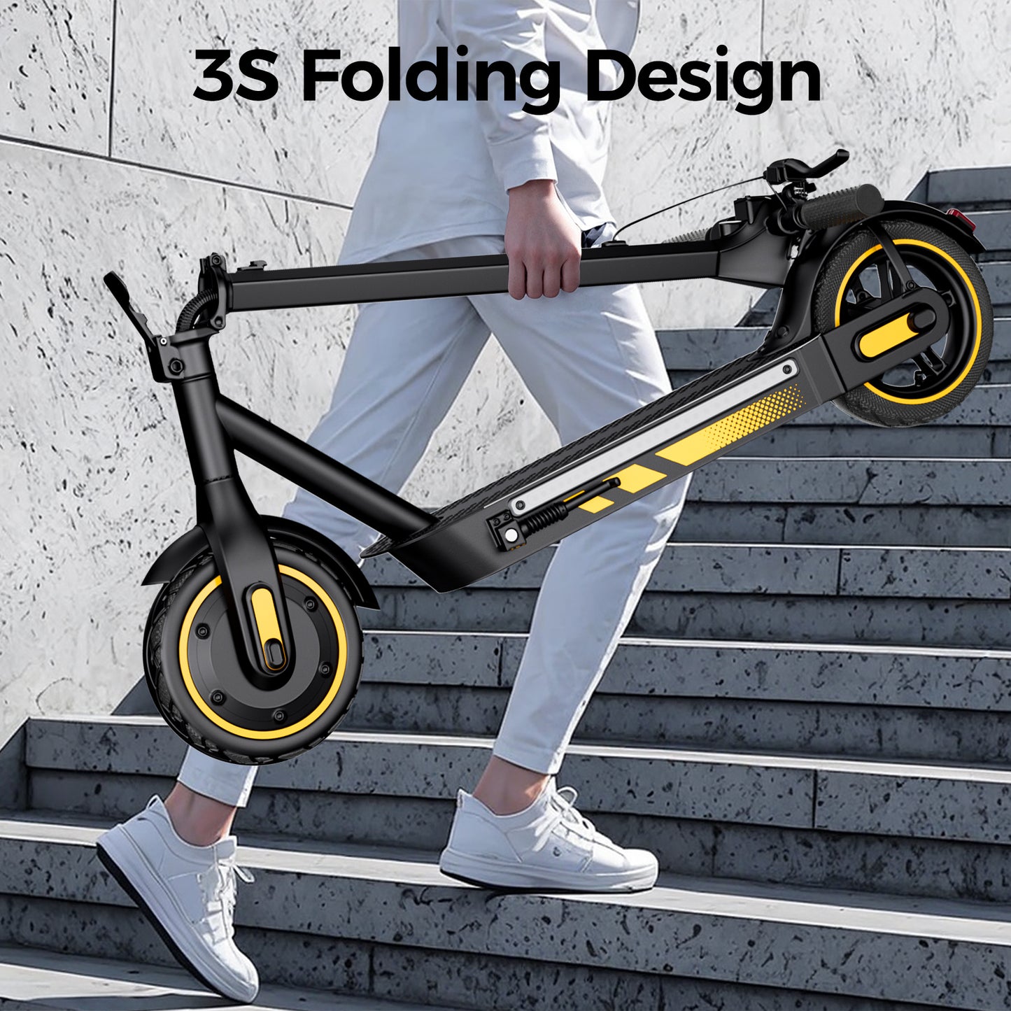 V10/V10pro Electric Scooter, 10.5/15AH Big Battery, 500/600W Motor, 10" Off Road Tire, Folding E Scooter for Adults