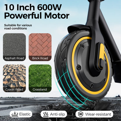 V10/V10pro Electric Scooter, 10.5/15AH Big Battery, 500/600W Motor, 10" Off Road Tire, Folding E Scooter for Adults