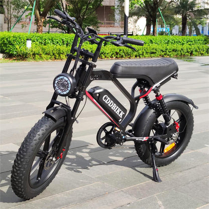 GT20 Electric Bike – 1000W Power, 50KM/H Speed, 20" Fat Tires for Thrilling Rides & 60KM Range