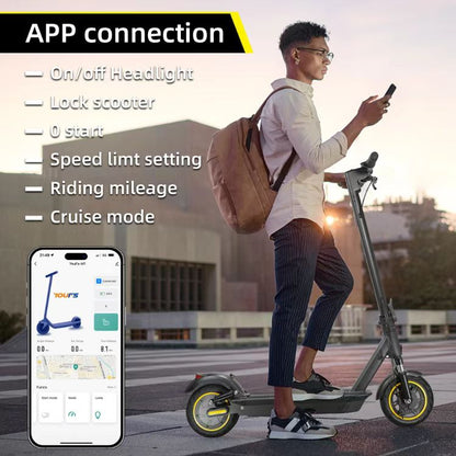 Maxpro Electric Scooter – 800W Motor, 45km/h Speed, 36V 15AH, Dual Suspension, 10" Air Tires, Seat-Compatible, Ideal for Commuting