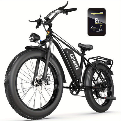 F26 Electric Bicycle，Equipped 48V 18AH Ultra-Long Life Battery，26Inch Tire and Hydraulic Brake - Suitable for Urban and Cross-Country Riding