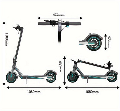 V8 Electric Scooter, 350W 10.5AH 30KM/H 8.5inch Honeycomb Tire, E Scooter For Adult