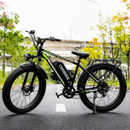 F26 Electric Bicycle，Equipped 48V 18AH Ultra-Long Life Battery，26Inch Tire and Hydraulic Brake - Suitable for Urban and Cross-Country Riding